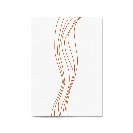 Minimal Waves Line Abstract Wall Art #5 - The Affordable Art Company