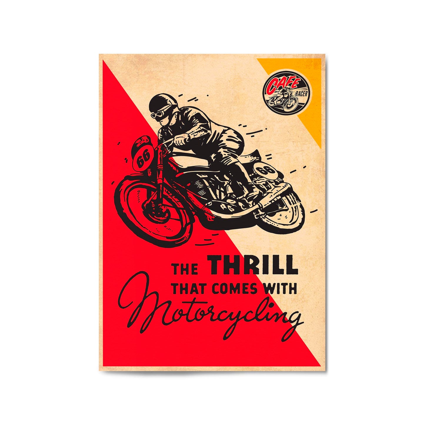 Motorcycle Racing Vintage Advert Man Cave Wall Art #2 - The Affordable Art Company
