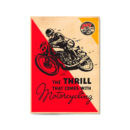 Motorcycle Racing Vintage Advert Man Cave Wall Art #2 - The Affordable Art Company