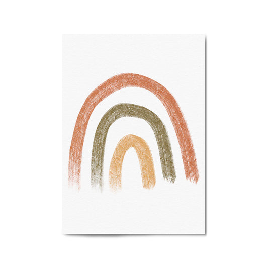 Minimal Abstract Rainbow Nursery Decor Wall Art - The Affordable Art Company