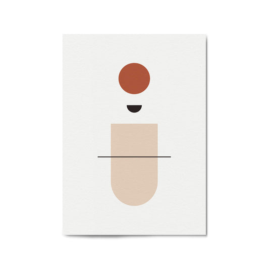 Minimal Pastel Abstract Retro Shapes Wall Art #1 - The Affordable Art Company