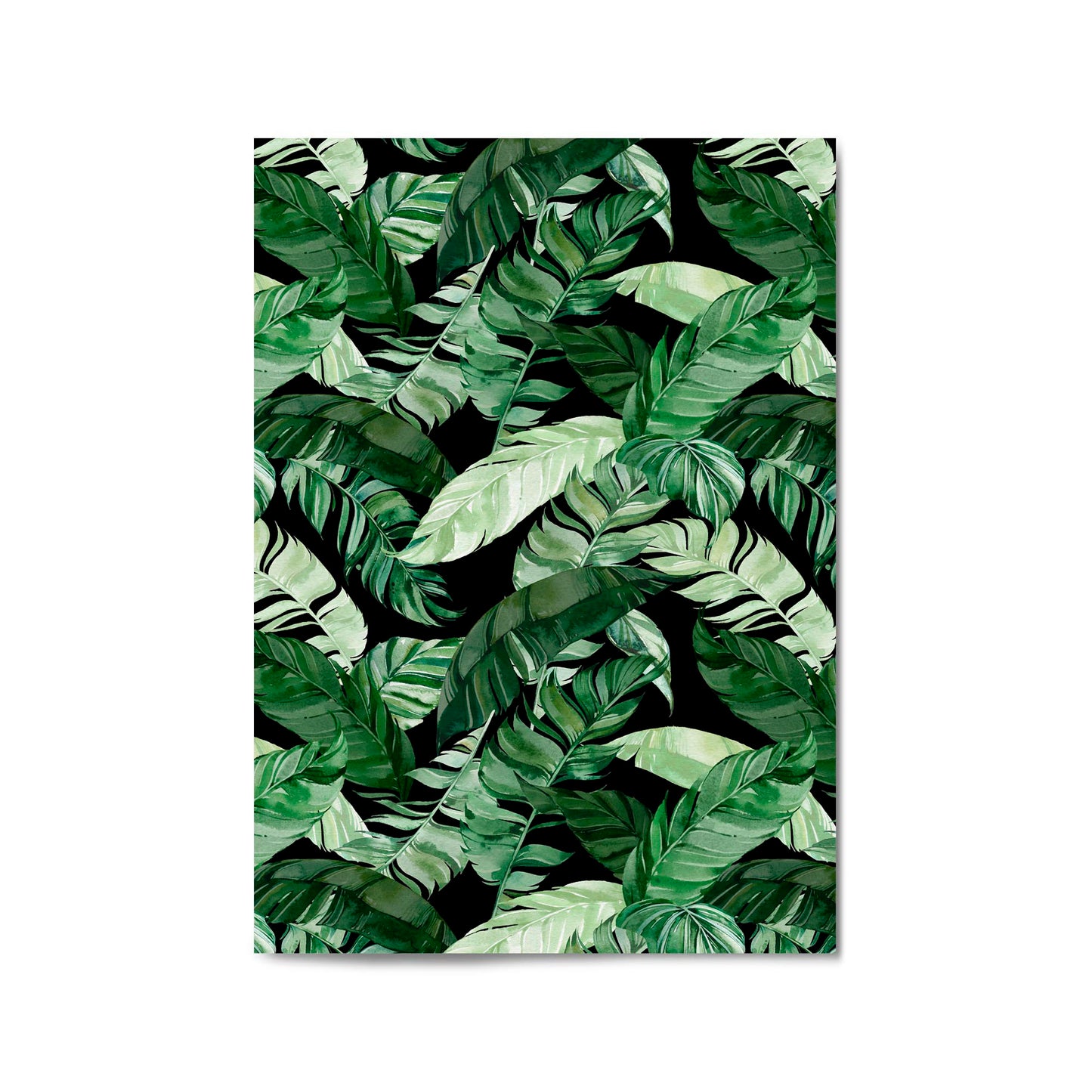 Tropical Leaf Pattern Green Plant Leaves Wall Art #2 - The Affordable Art Company