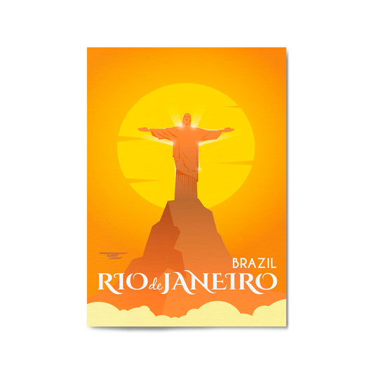 Retro Rio De Janeiro Brazil Vintage Travel Wall Art #2 - The Affordable Art Company