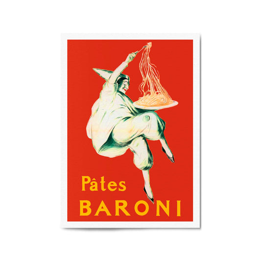 Pates Baroni Pasta Vintage Food Advert Wall Art - The Affordable Art Company