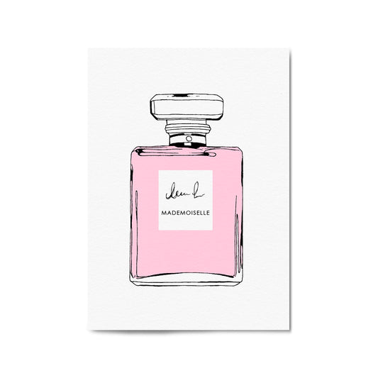 Pink Minimal Perfume Bottle Fashion Wall Art #2 - The Affordable Art Company