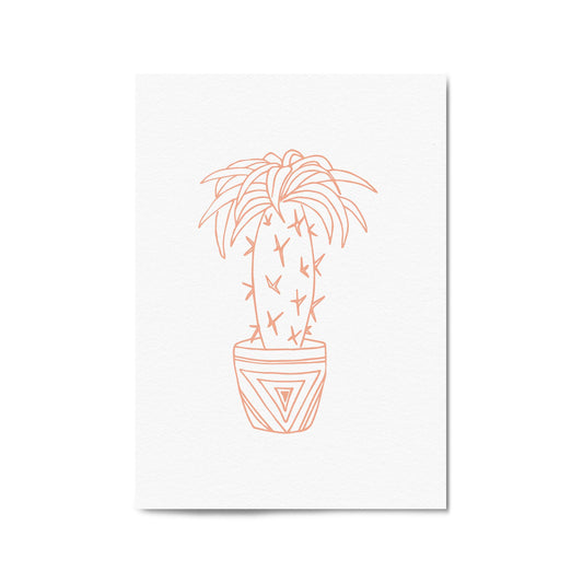 Abstract House Plant Minimal Living Room Wall Art #21 - The Affordable Art Company