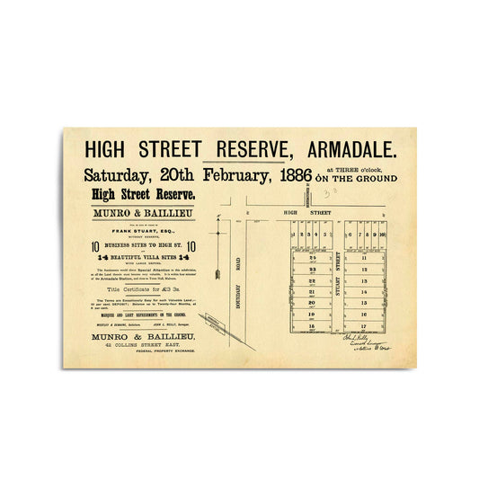 Armadale Melbourne Vintage Real Estate Advert Art #3 - The Affordable Art Company