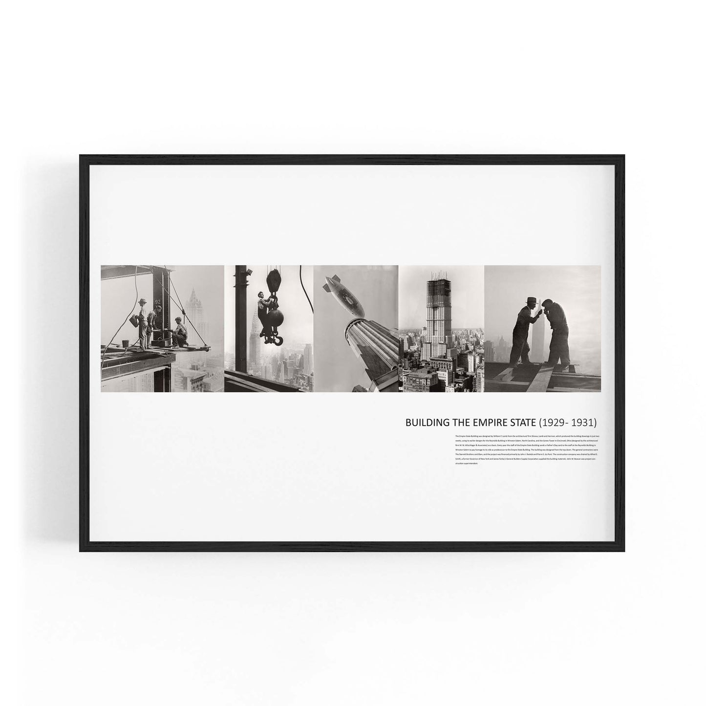 Empire State Construction New York Wall Art - The Affordable Art Company