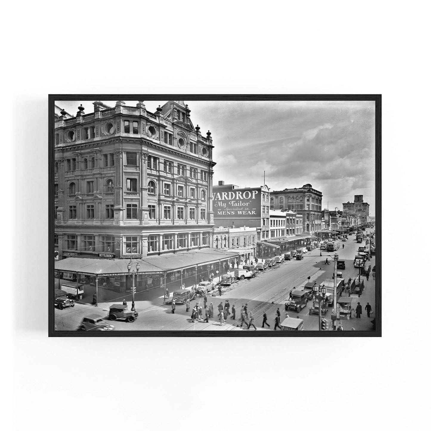 Elizabeth St, Melbourne Vintage Photograph Wall Art #1 - The Affordable Art Company