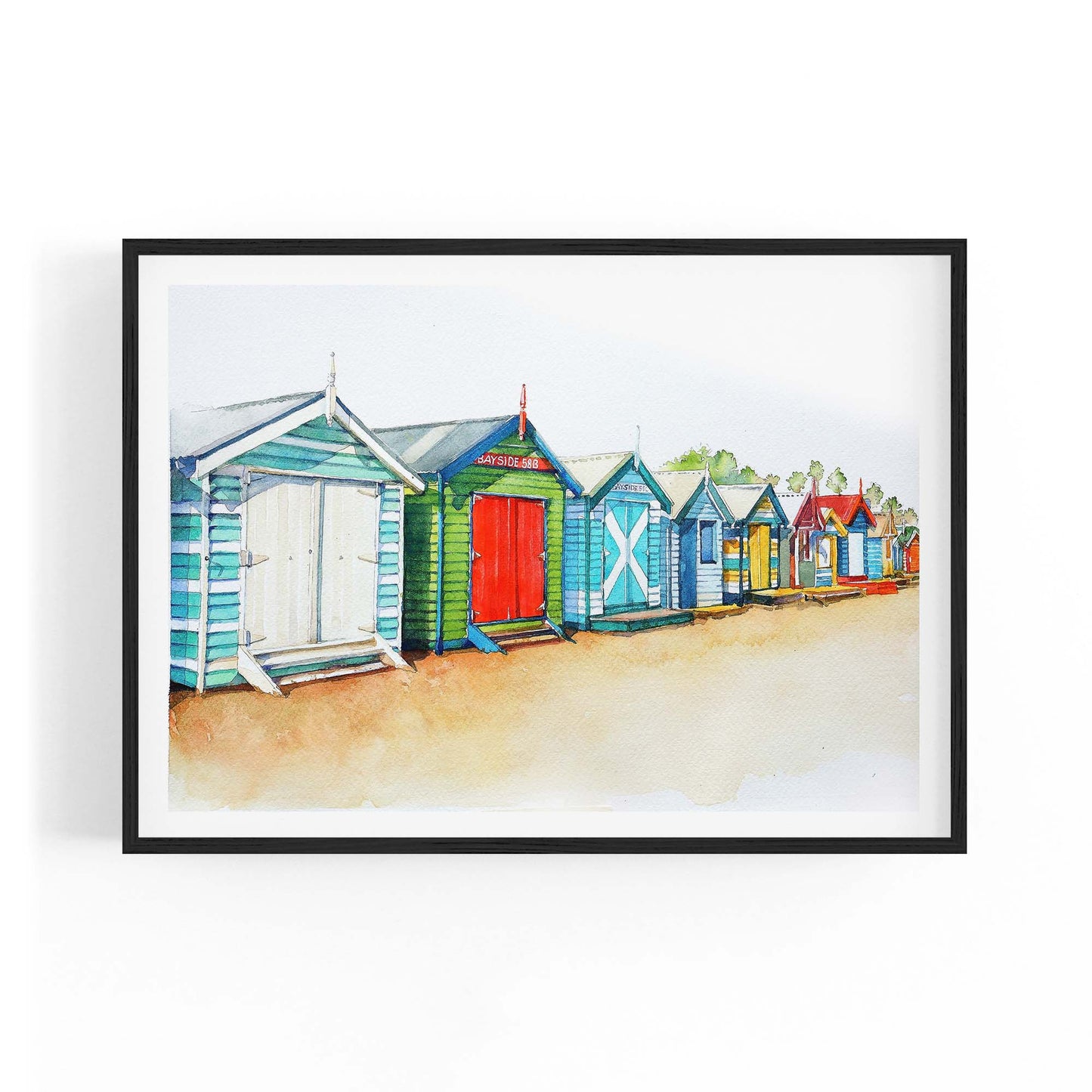 Brighton Beach Boxes Painting Melbourne Wall Art - The Affordable Art Company