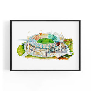 Melbourne Cricket Ground Watercolour MCG Wall Art - The Affordable Art Company