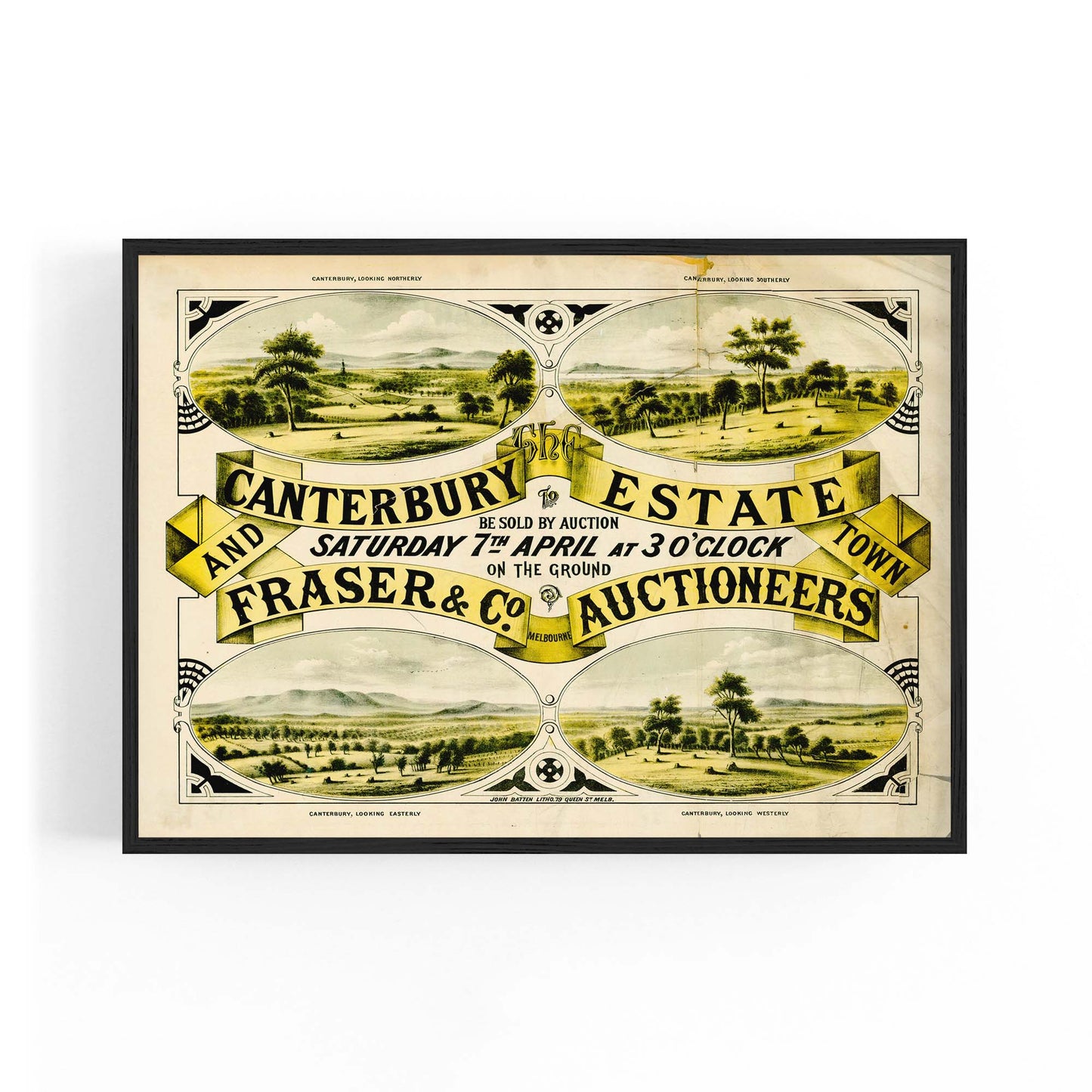 Canterbury Melbourne Vintage Real Estate Advert Art #3 - The Affordable Art Company