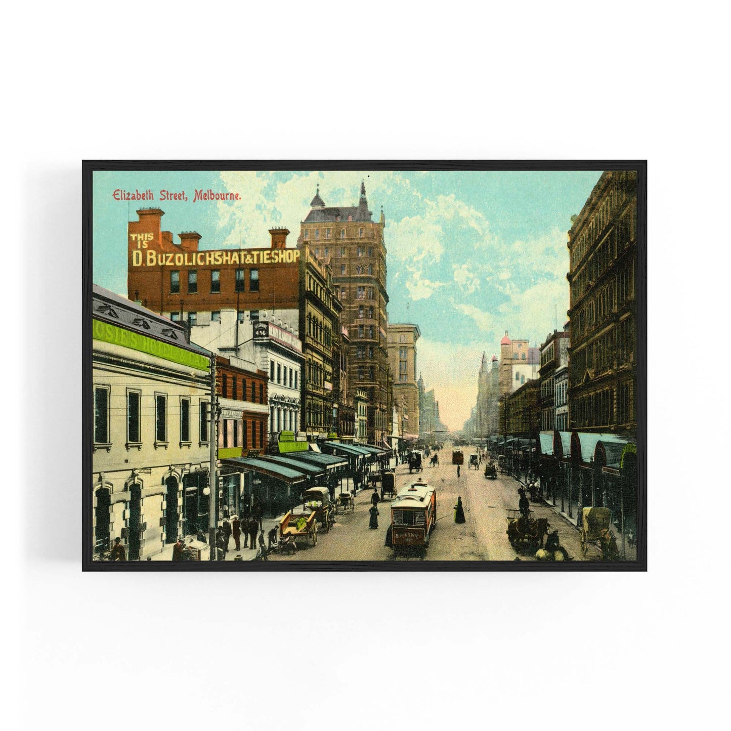 Elizabeth St, Melbourne Vintage Photograph Wall Art #2 - The Affordable Art Company