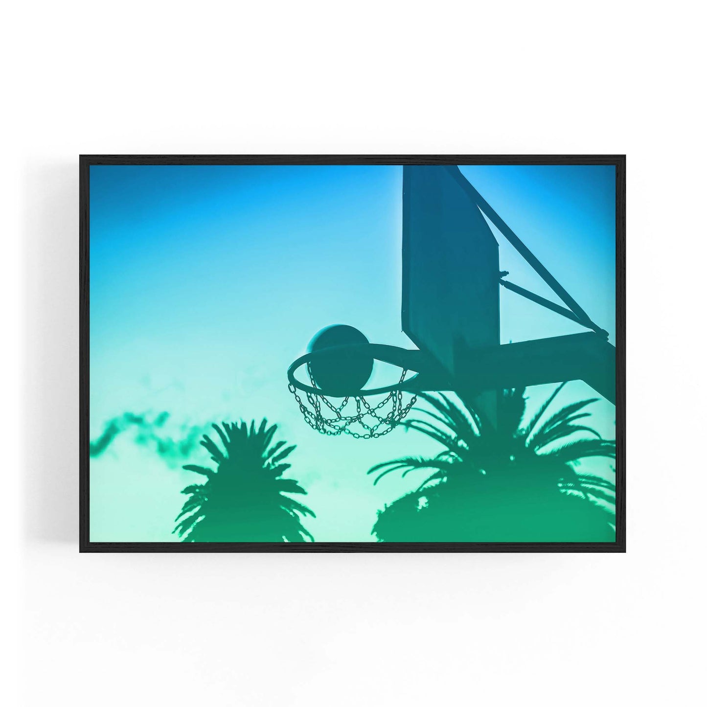 Blue Los Angeles Basketball Photograph Wall Art - The Affordable Art Company