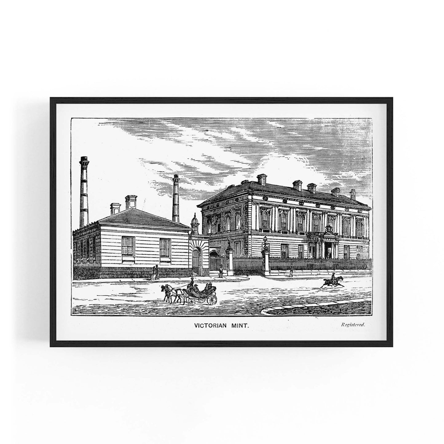 Victorian Mint, Melbourne Drawing Vintage Wall Art - The Affordable Art Company