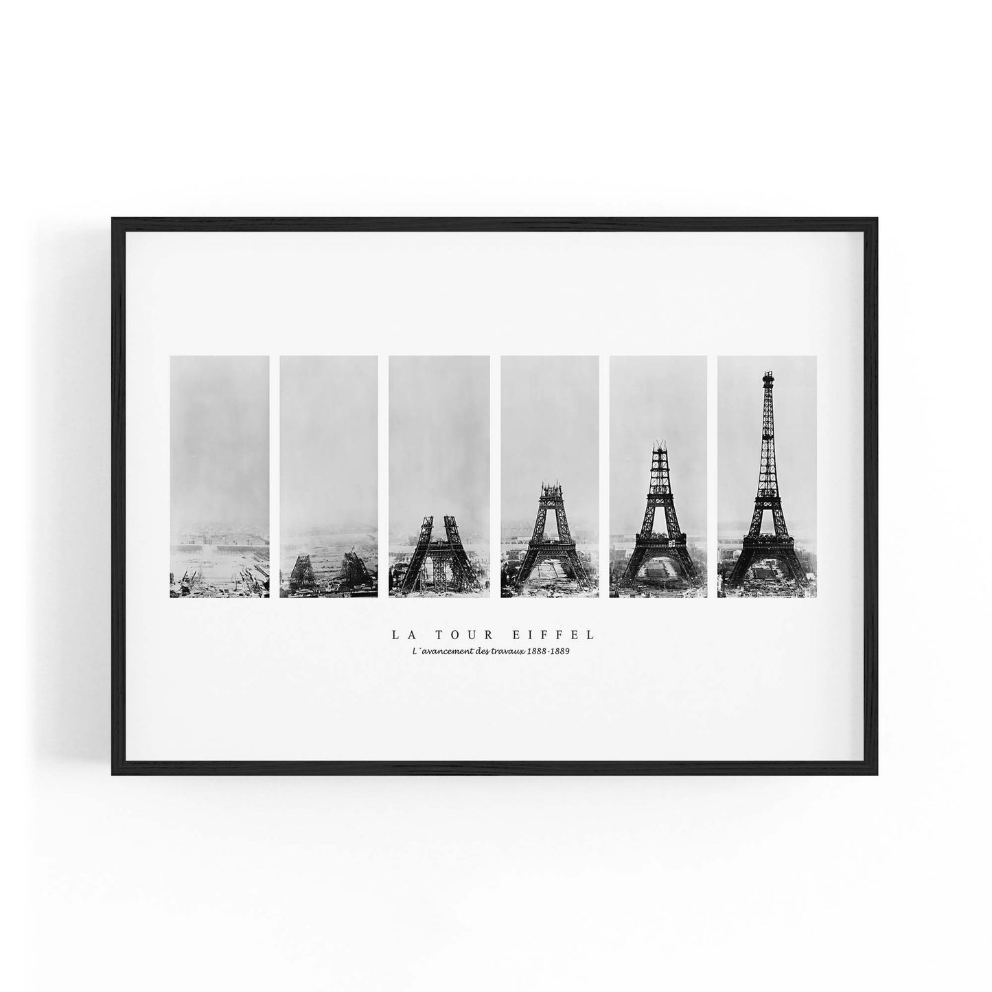 Eiffel Tower Construction Photographs Wall Art - The Affordable Art Company