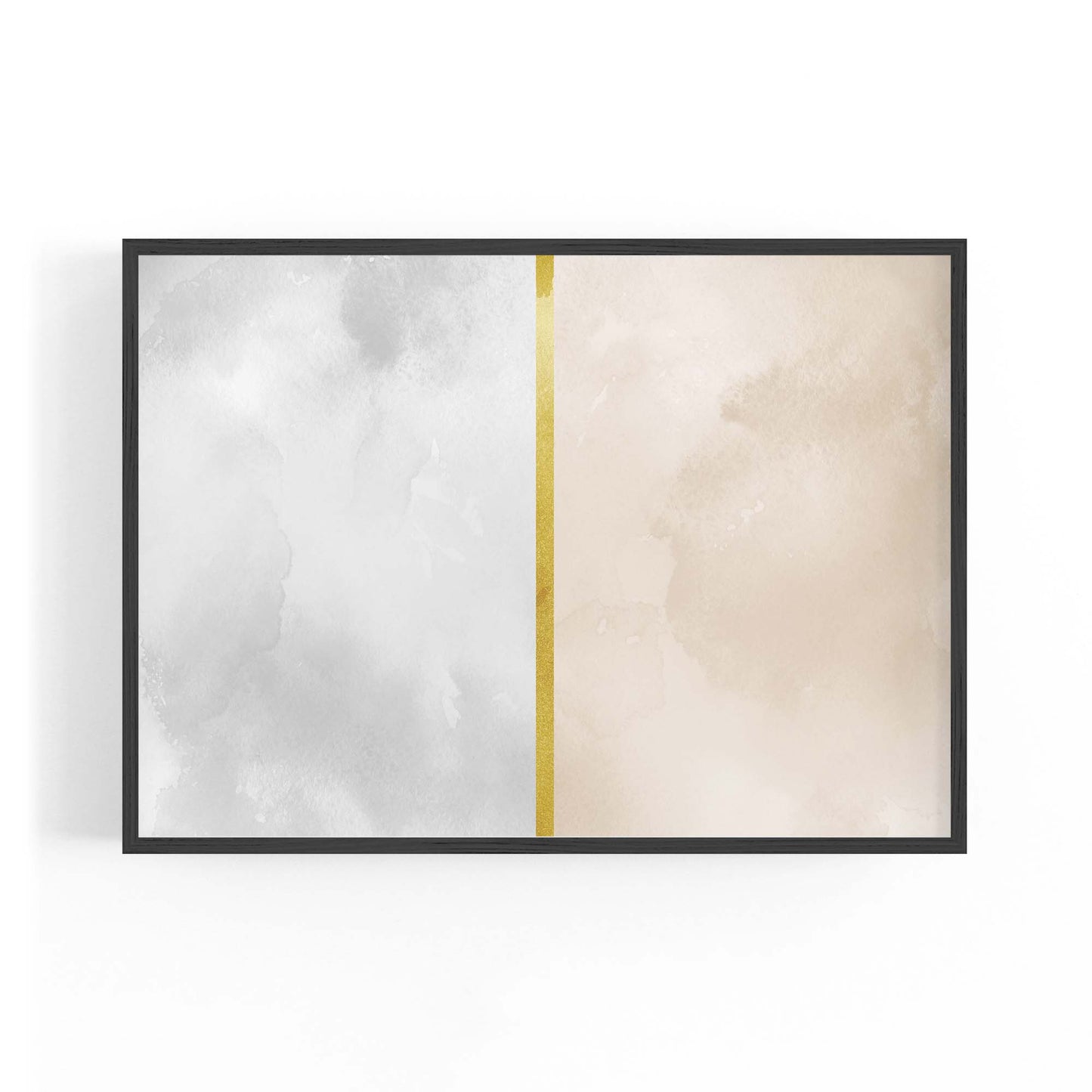 Abstract Silver and Gold Geometric Shape Wall Art - The Affordable Art Company