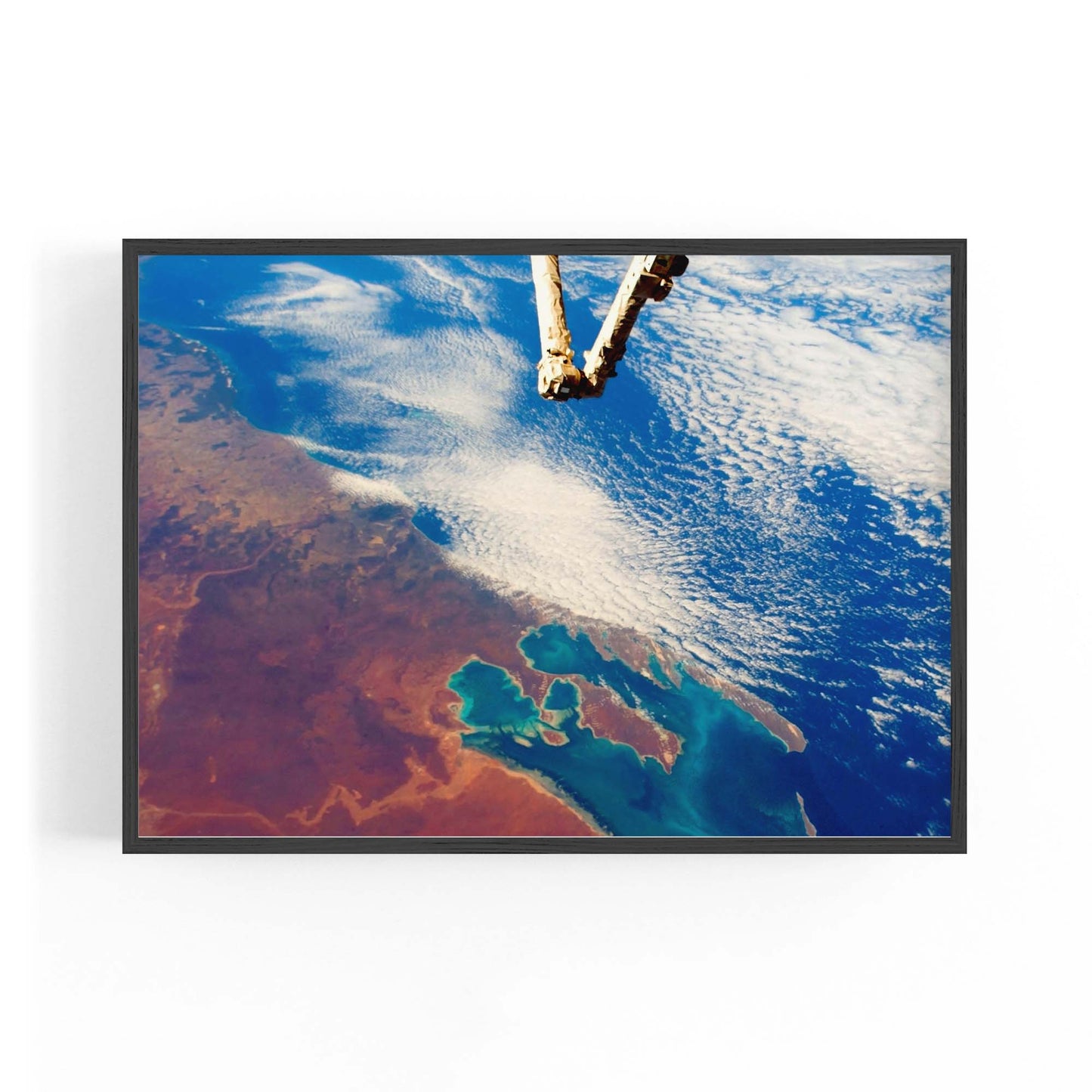 Shark Bay, Australia Satellite Wall Art #1 - The Affordable Art Company