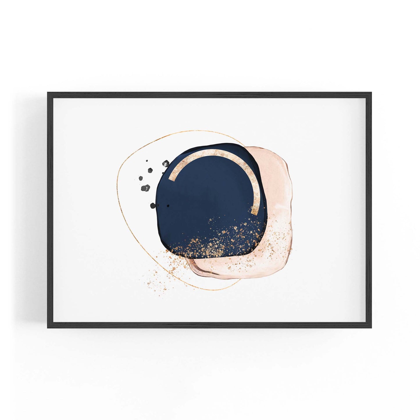 Blue Abstract Painting Minimal Modern Wall Art #11 - The Affordable Art Company