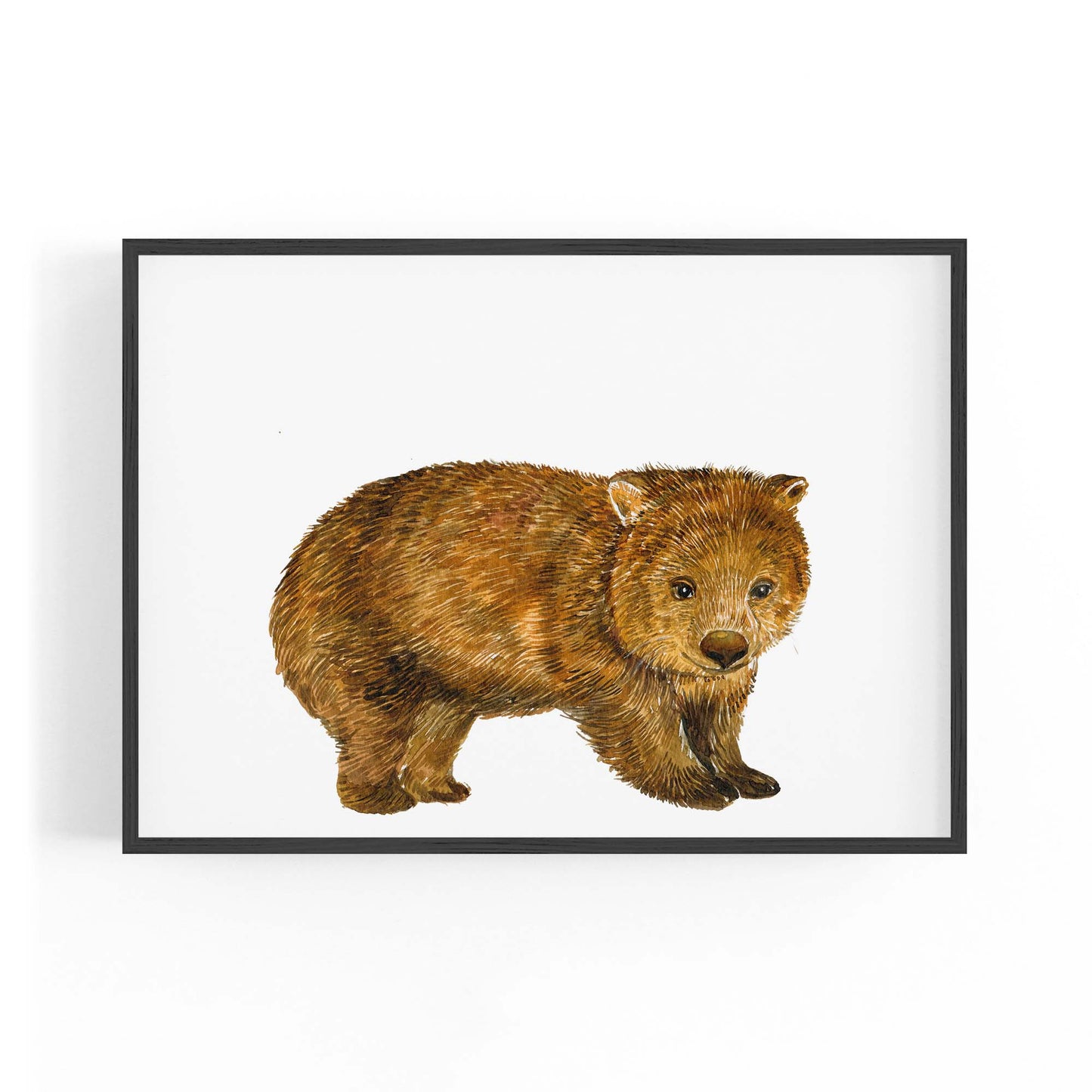 Australian Wombat Painting Animal Wall Art - The Affordable Art Company