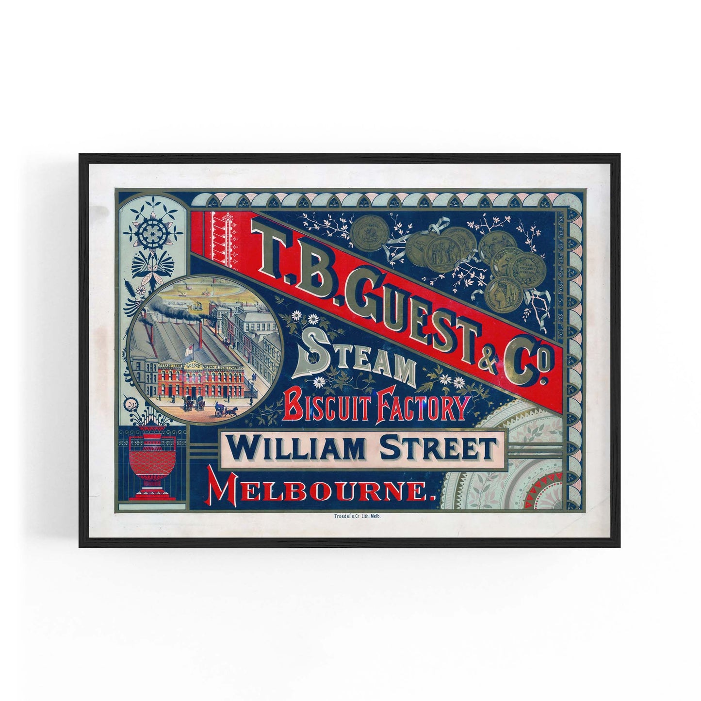 Steam Biscuit Factory Melbourne Vintage Wall Art #2 - The Affordable Art Company