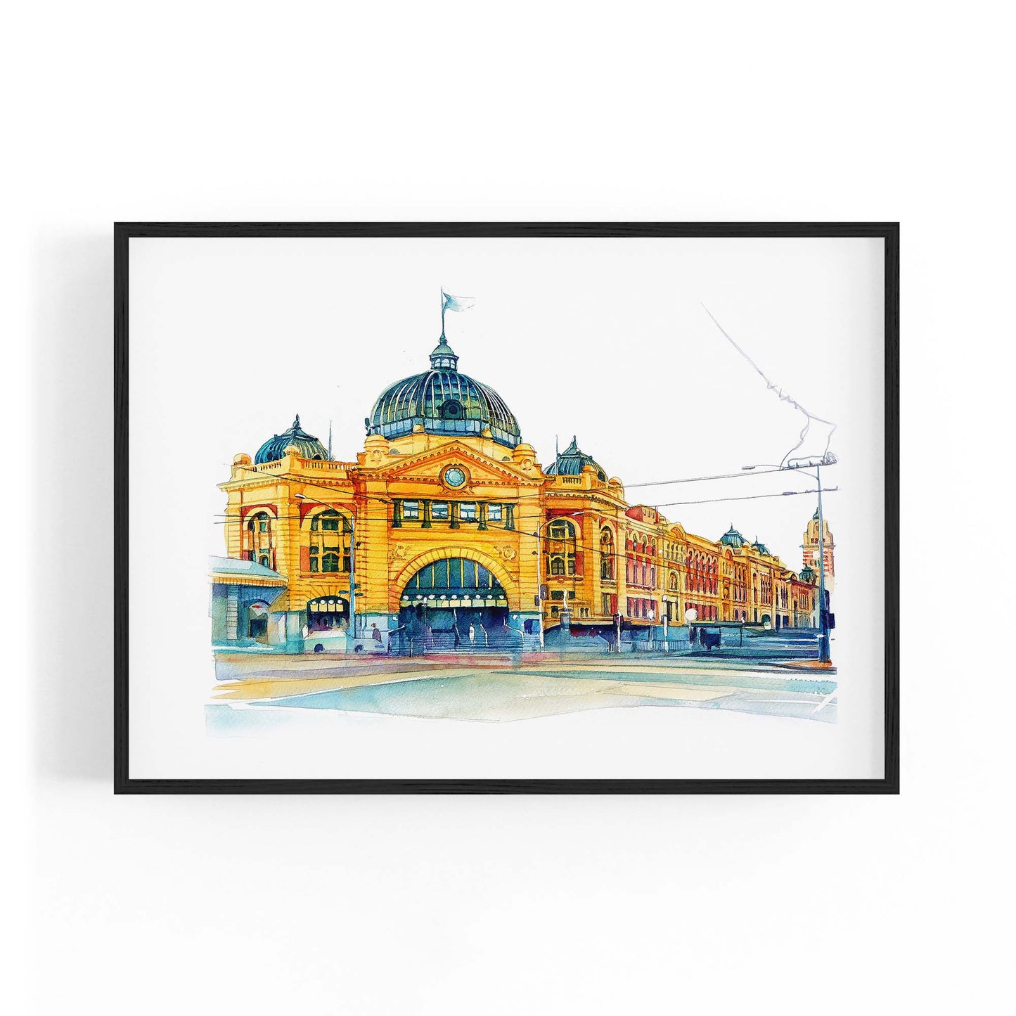 Flinders St Station Melbourne Painting Art - The Affordable Art Company