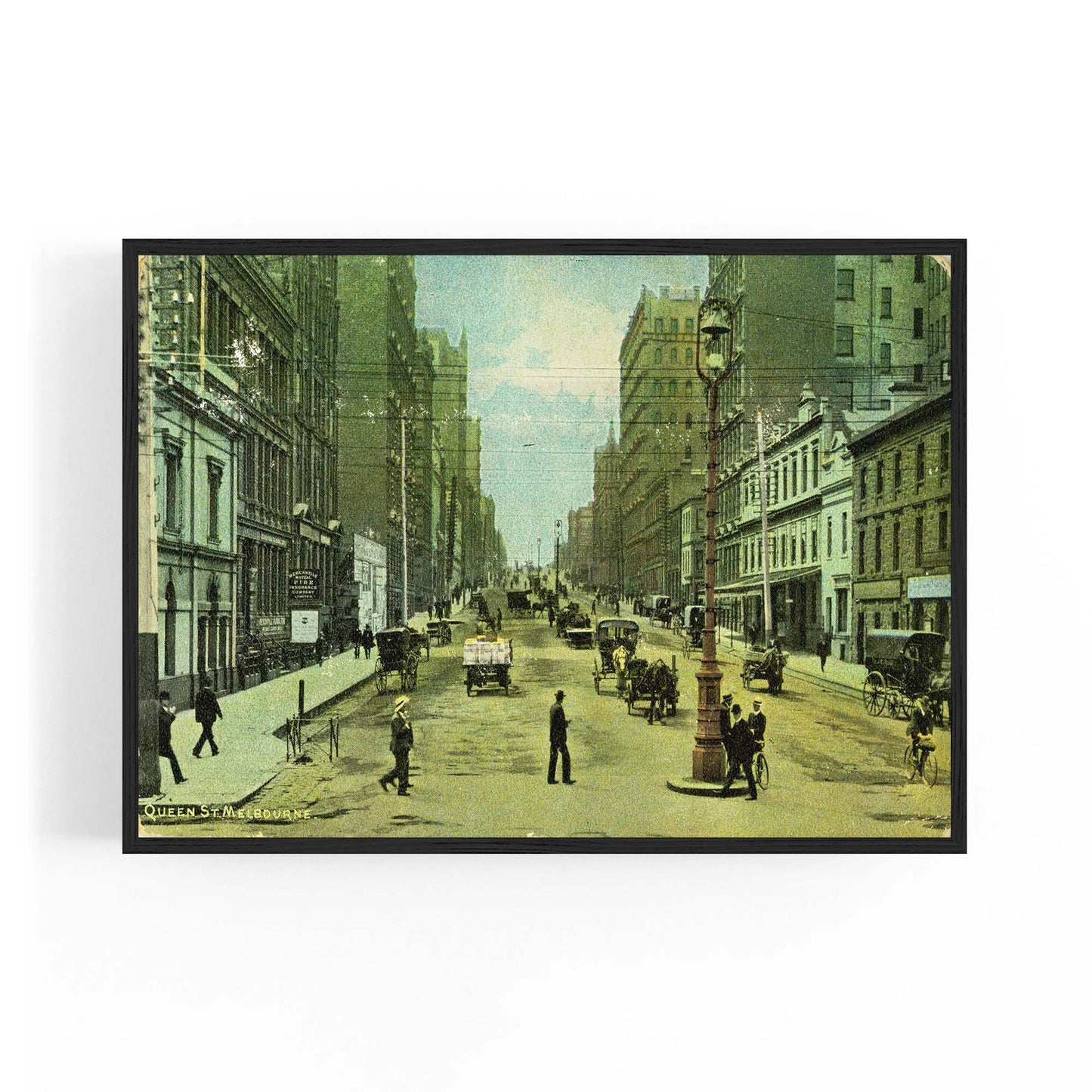 Queen St Melbourne Vintage Photograph Wall Art - The Affordable Art Company