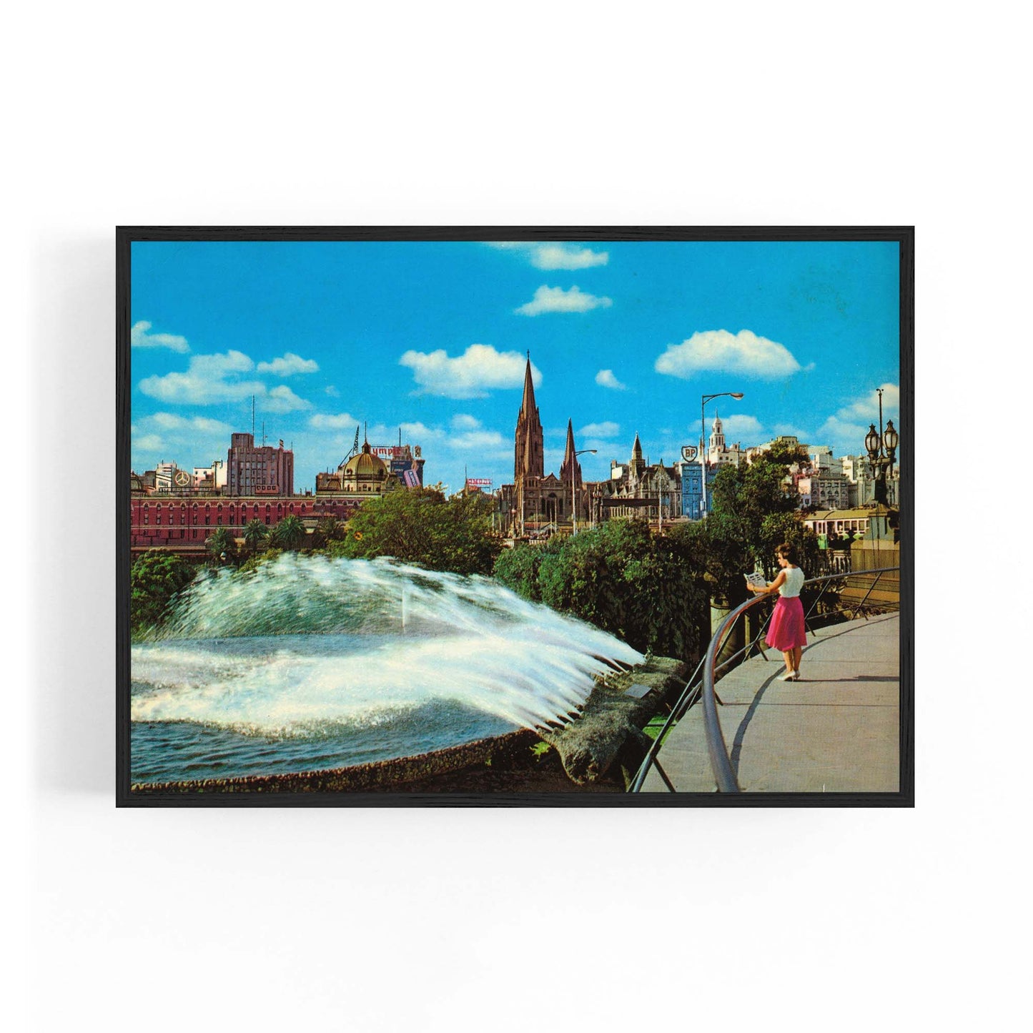 Princes Bridge Melbourne Vintage Photograph Art - The Affordable Art Company