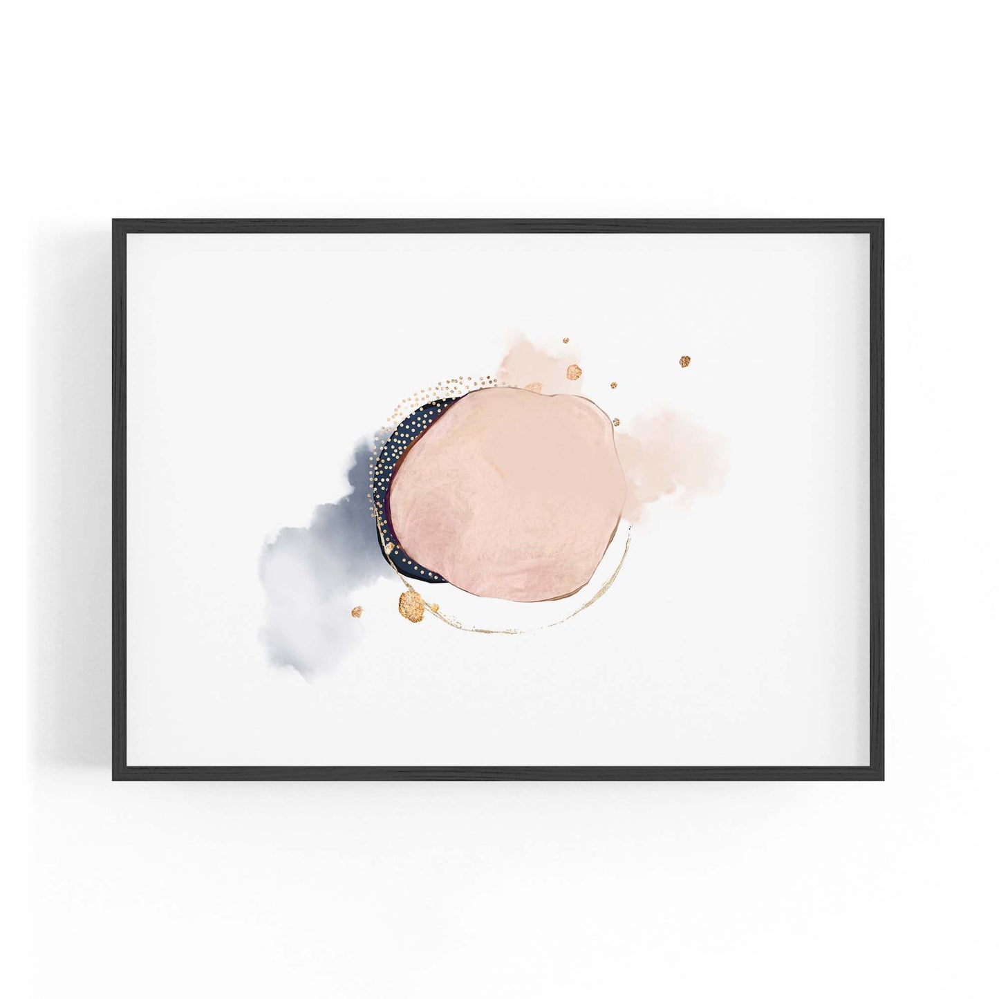 Blue Abstract Painting Minimal Modern Wall Art #9 - The Affordable Art Company