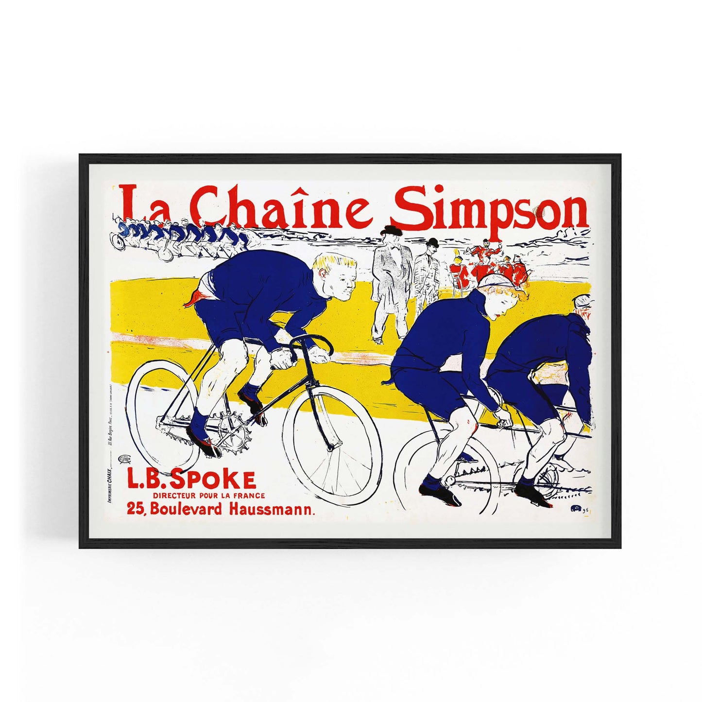 French "La Chaine Simpson" Cycling Vintage Wall Art - The Affordable Art Company
