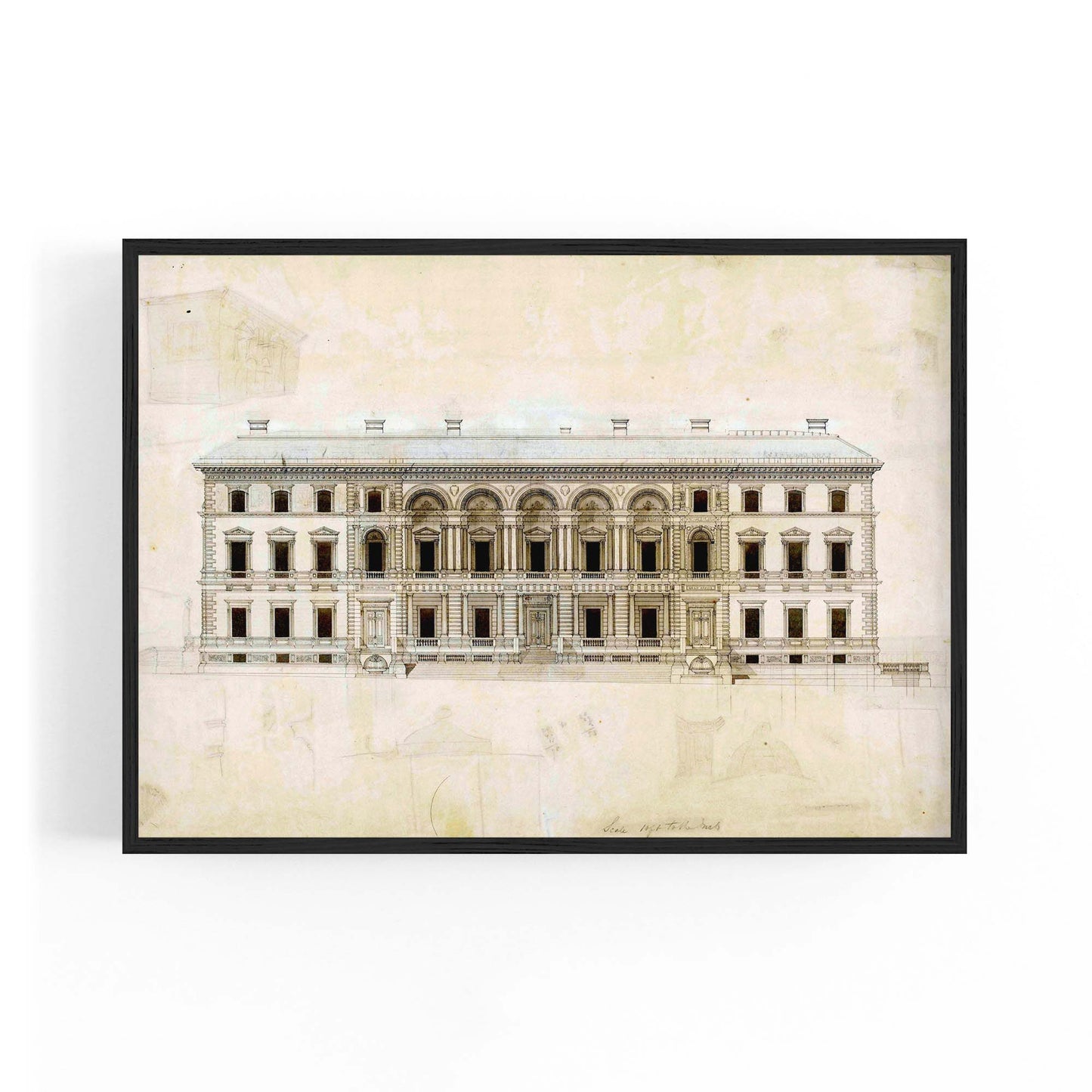 Vintage Treasury Building Melbourne Wall Art - The Affordable Art Company