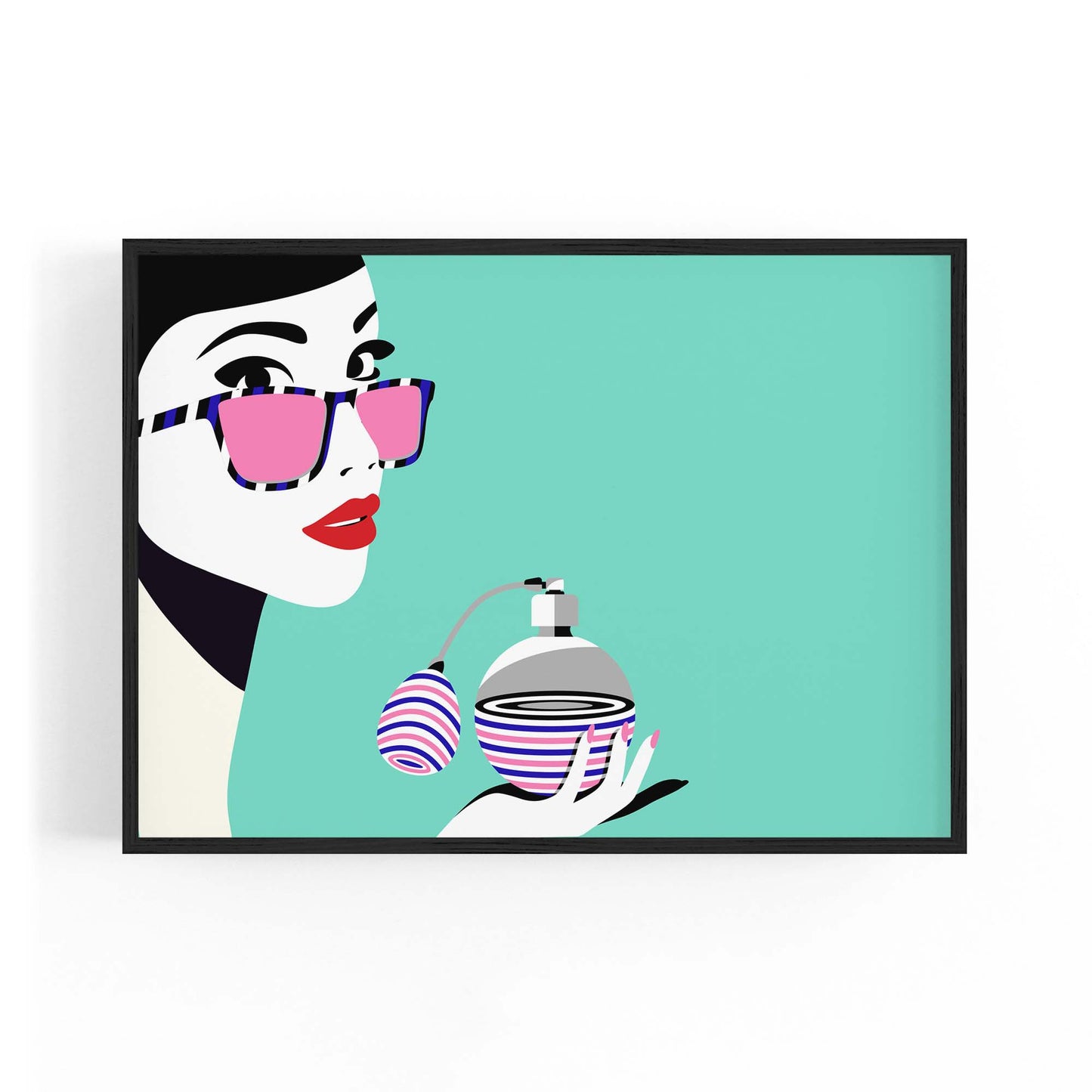 Retro Perfume Bottle Fashion Bedroom Wall Art #3 - The Affordable Art Company