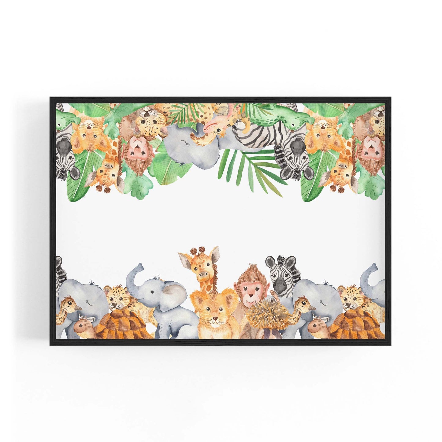 Safari Animal Group Painting Nursery Wall Art #1 - The Affordable Art Company