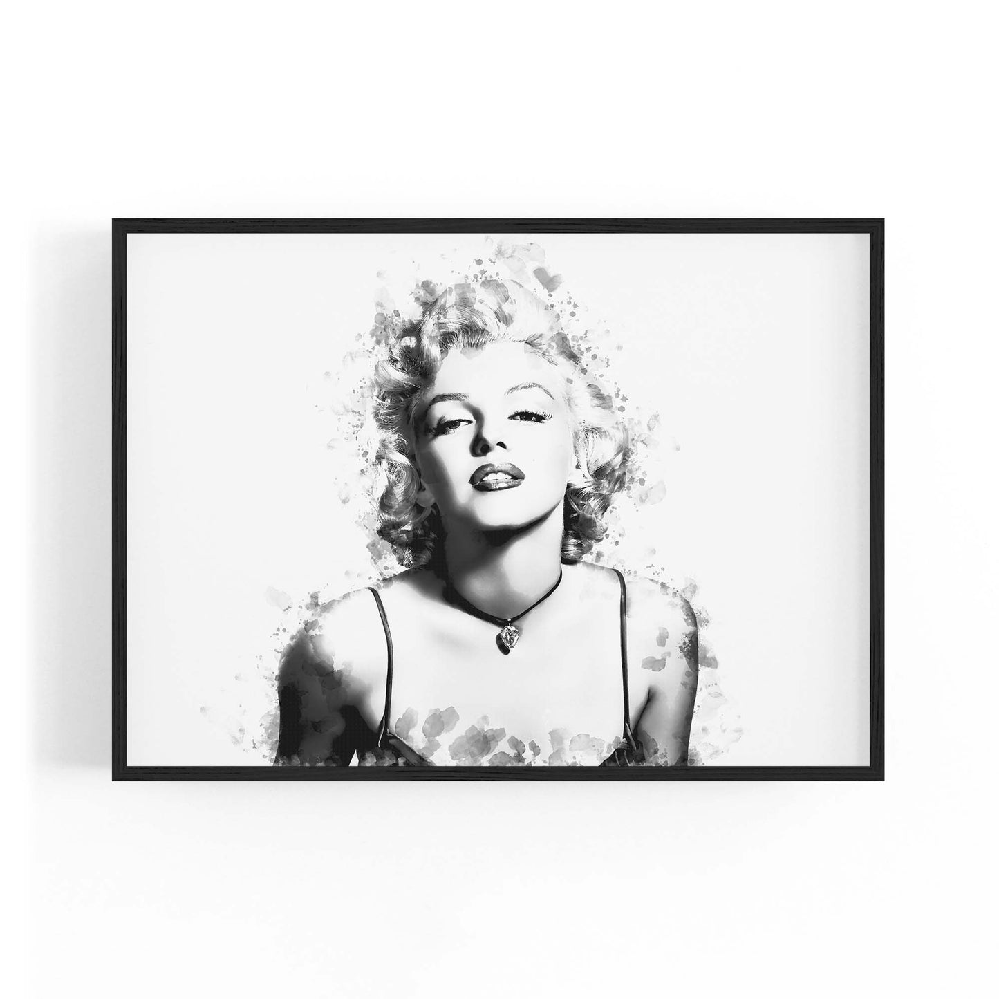 Marilyn Monroe Minimal Black Ink Fashion Wall Art #3 - The Affordable Art Company