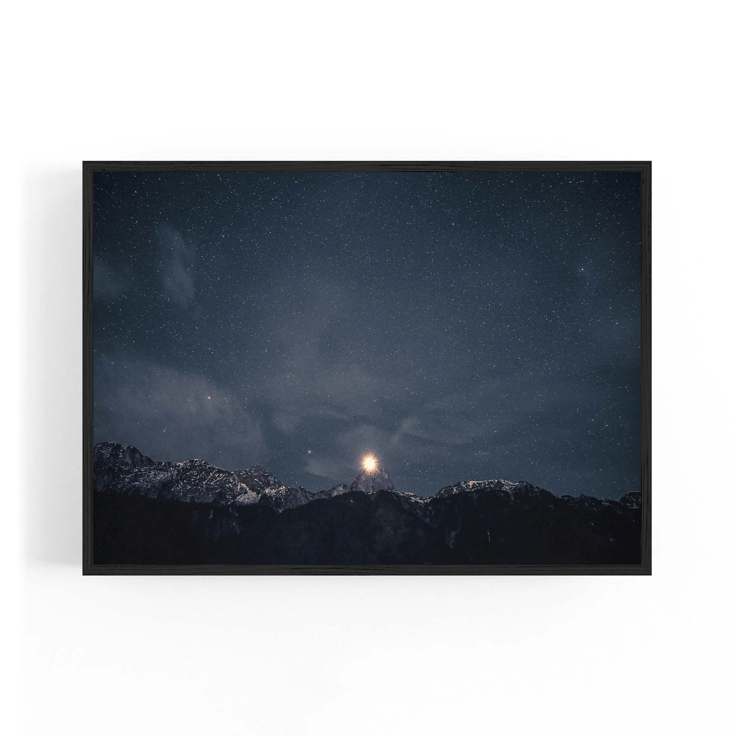 Starry Mountains Night Photograph Wall Art - The Affordable Art Company