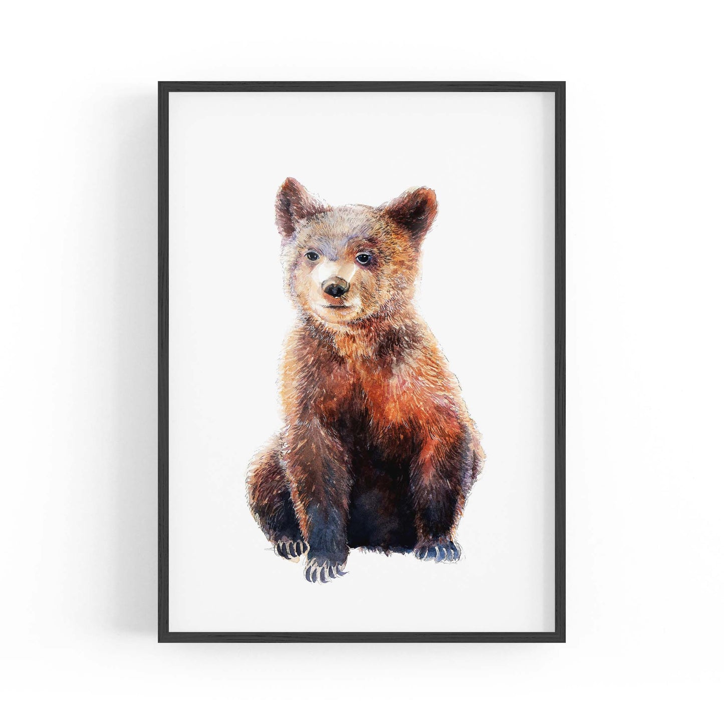 Watercolour Bear Painting Animal Nursery Wall Art - The Affordable Art Company