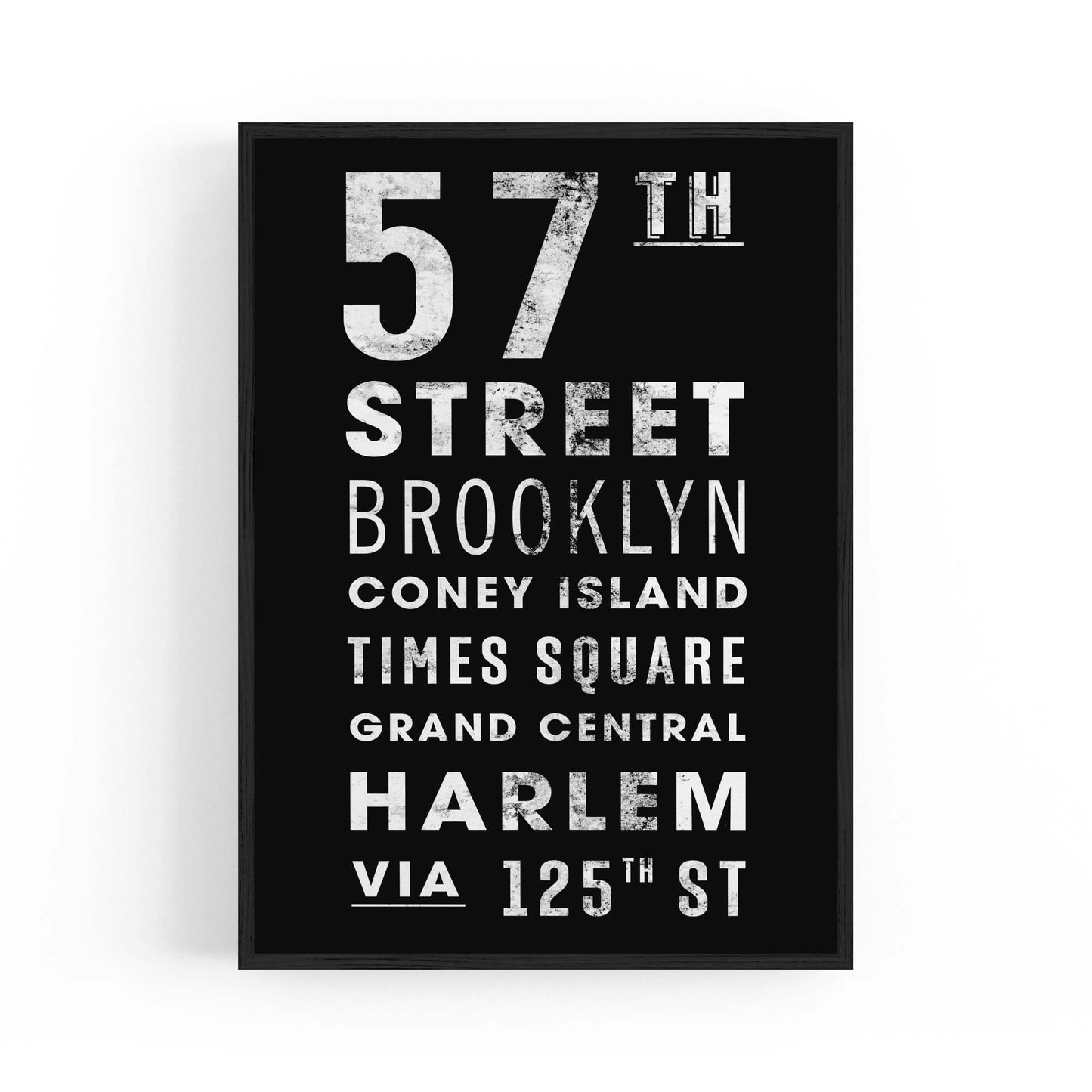 New York, Street Names Sign Urban Wall Art - The Affordable Art Company