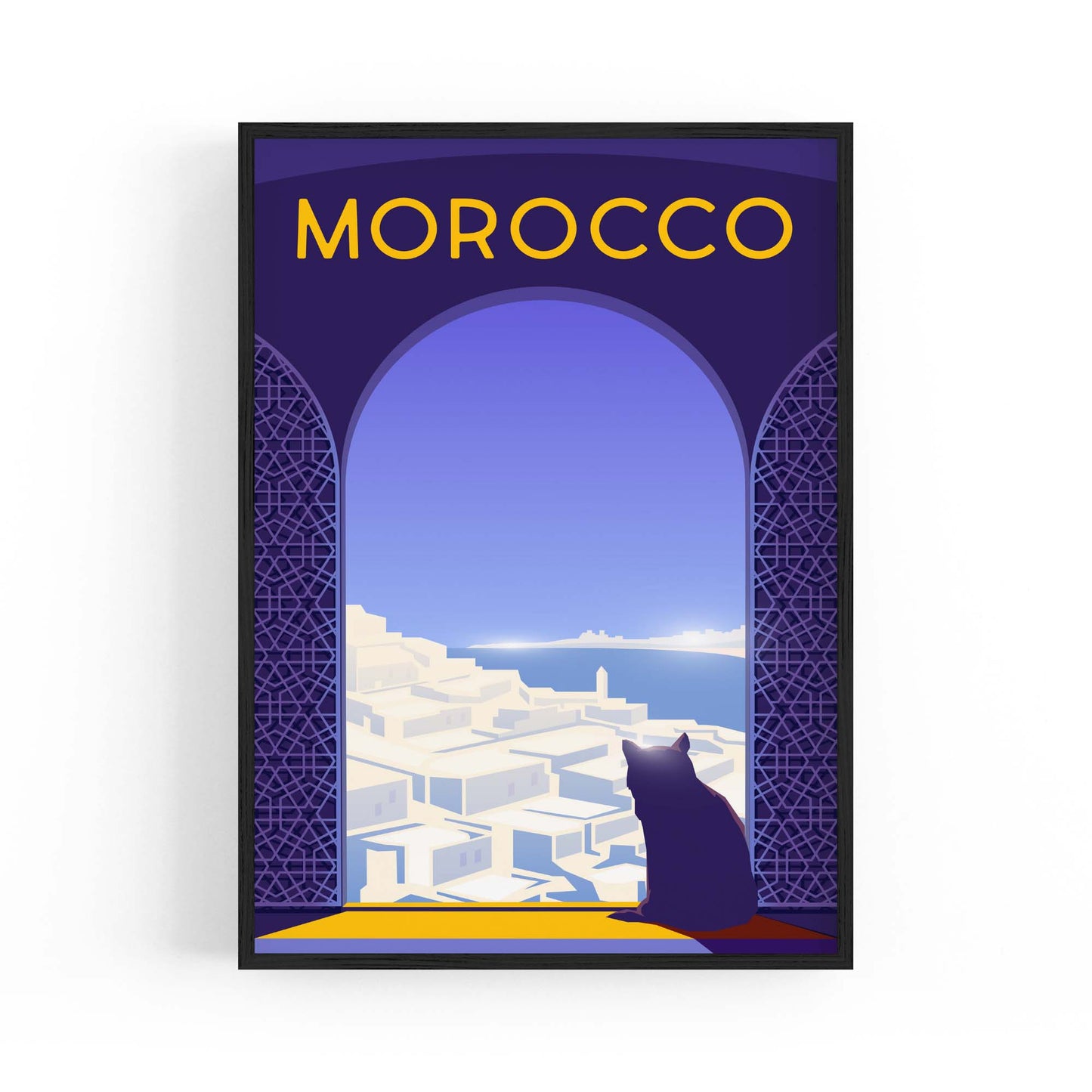 Retro Morocco Africa Travel Vintage Wall Art - The Affordable Art Company