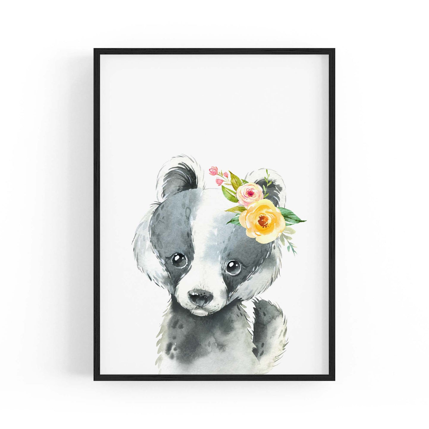 Cute Baby Badger Nursery Animal Gift Wall Art - The Affordable Art Company