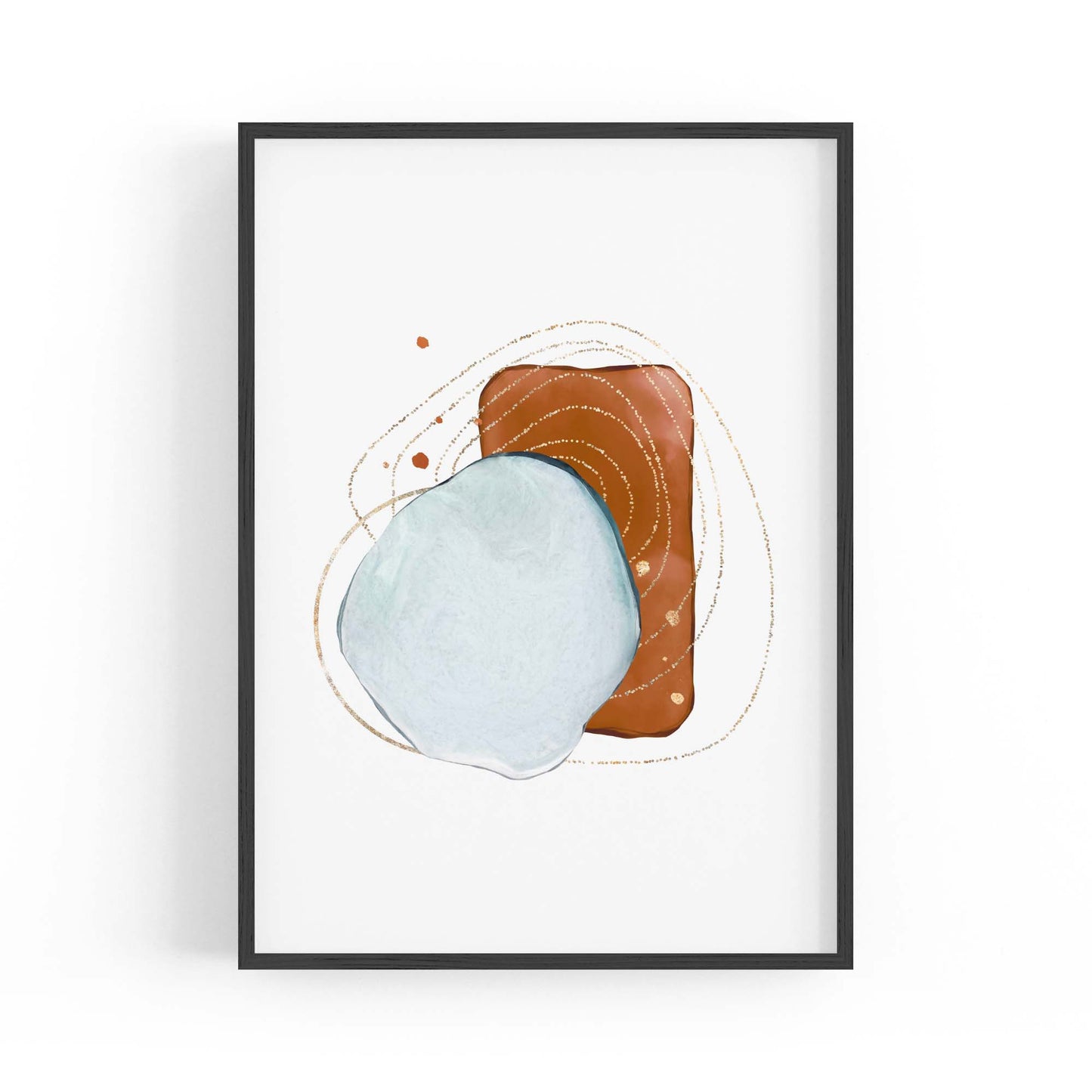 Blue Abstract Painting Minimal Modern Wall Art #4 - The Affordable Art Company