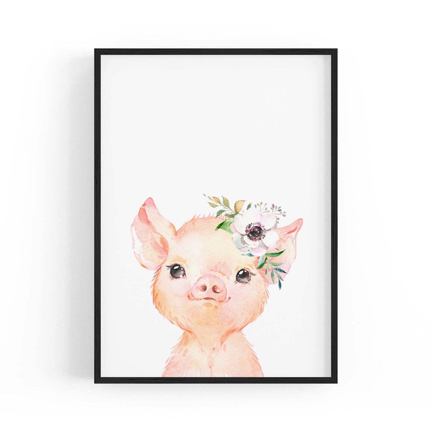 Cute Baby Pig Piglet Nursery Animal Gift Wall Art #1 - The Affordable Art Company