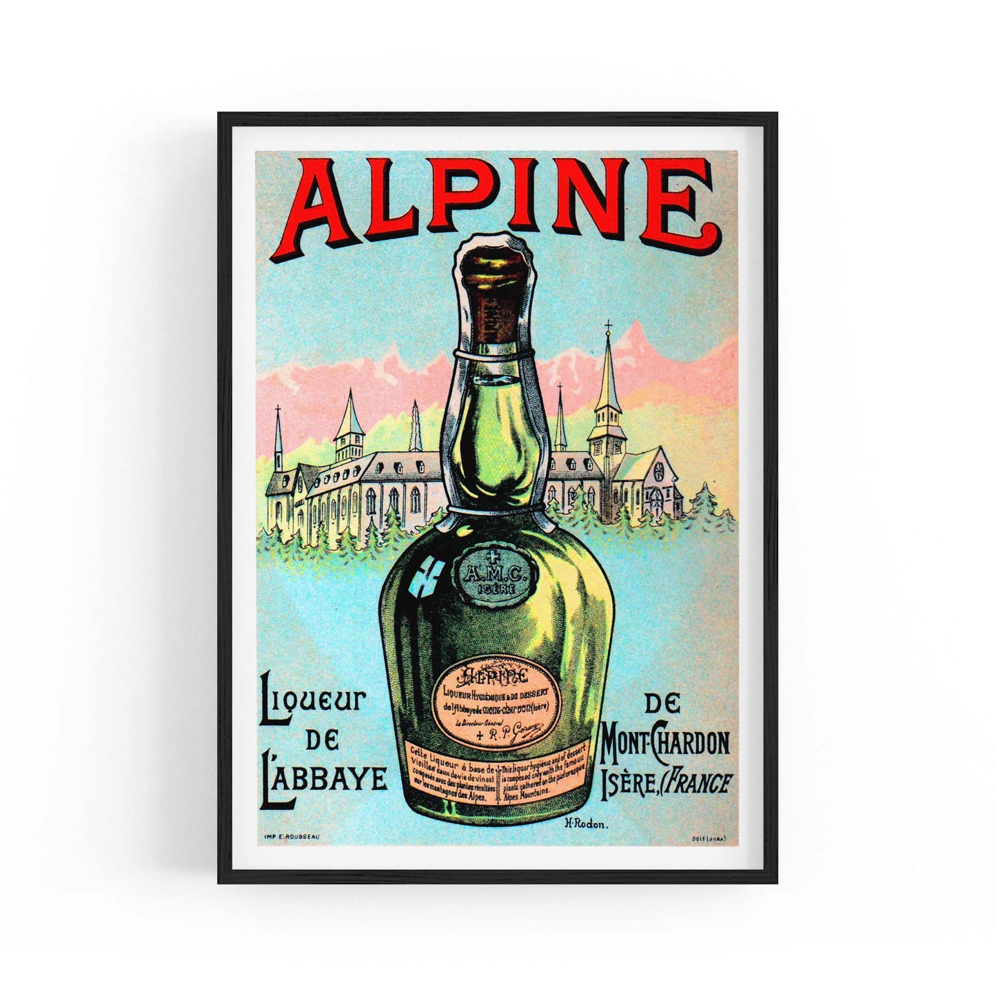 Alpine Liqueur Vintage Advert Wall Art - The Affordable Art Company