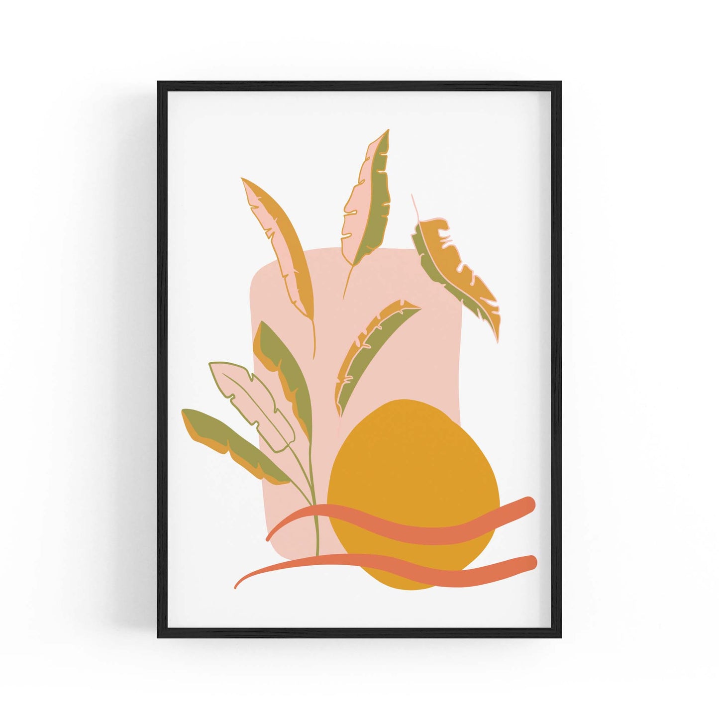 Abstract House Plant Minimal Living Room Wall Art #7 - The Affordable Art Company