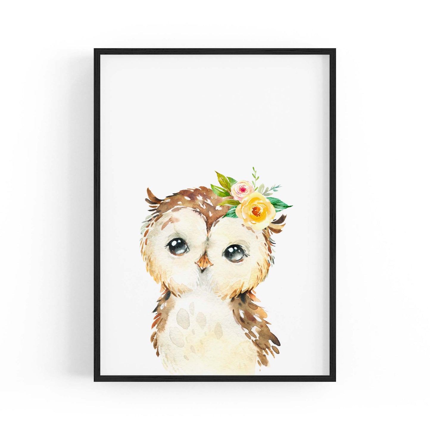 Cute Baby Owl Nursery Animal Gift Wall Art - The Affordable Art Company