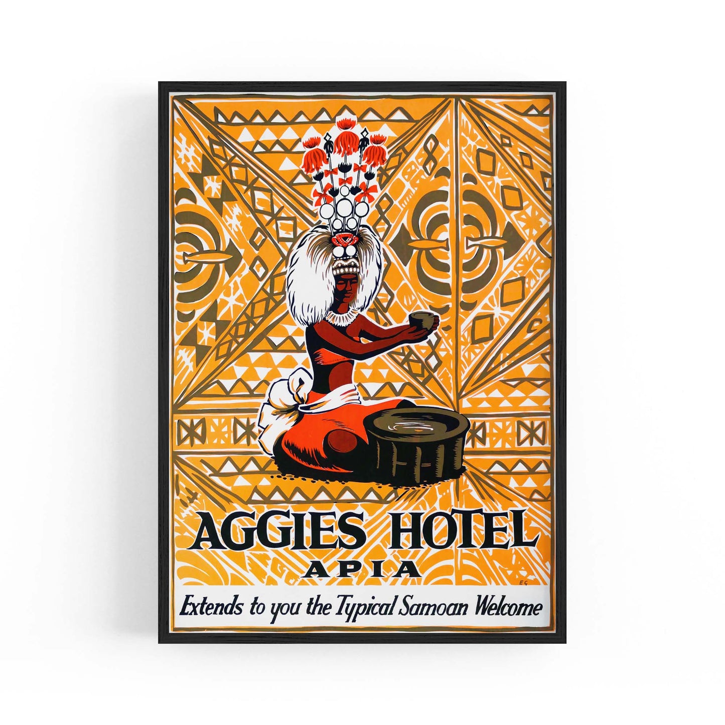Apia Samoa Vintage Travel Advert Wall Art - The Affordable Art Company