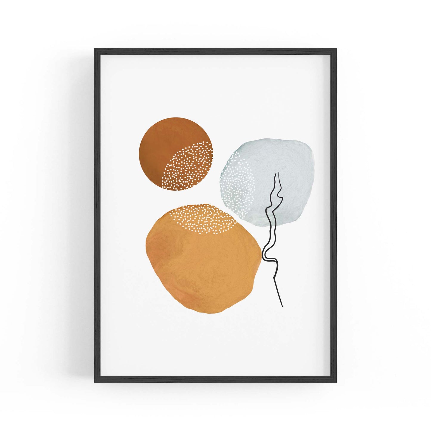 Blue Abstract Painting Minimal Modern Wall Art #15 - The Affordable Art Company