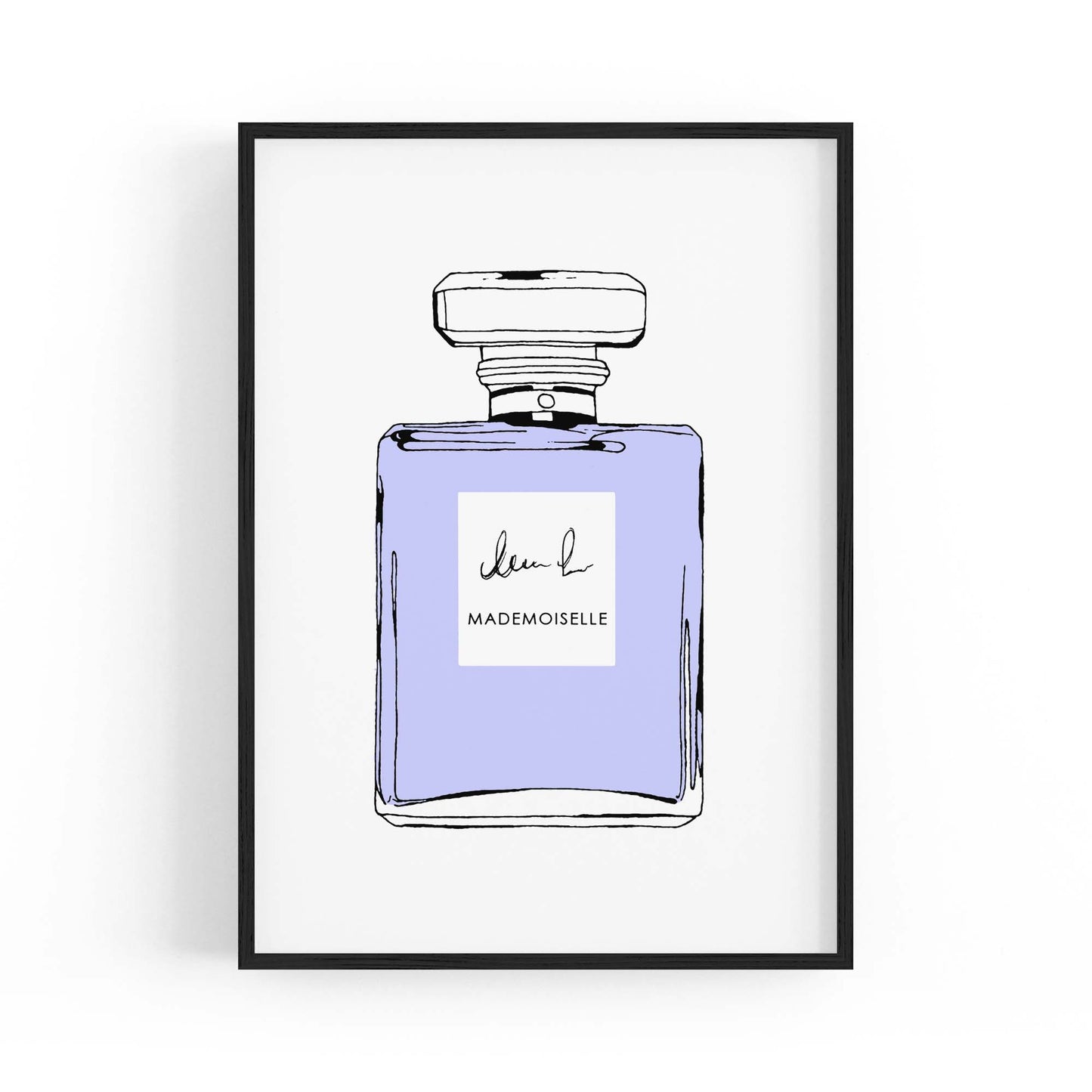 Purple Minimal Perfume Bottle Fashion Wall Art - The Affordable Art Company