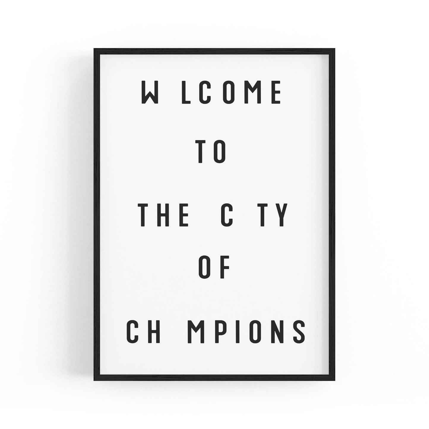 City of Champions Minimal Travel Trendy Wall Art - The Affordable Art Company