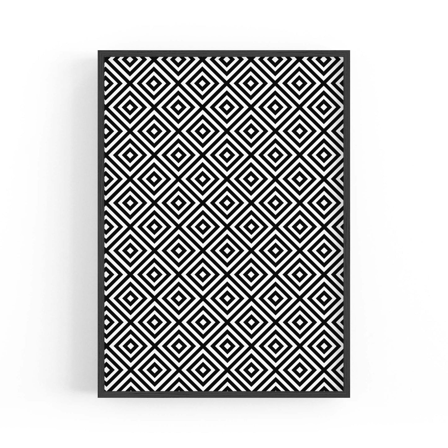 Minimal Geometric Pattern Black & White Wall Art #1 - The Affordable Art Company