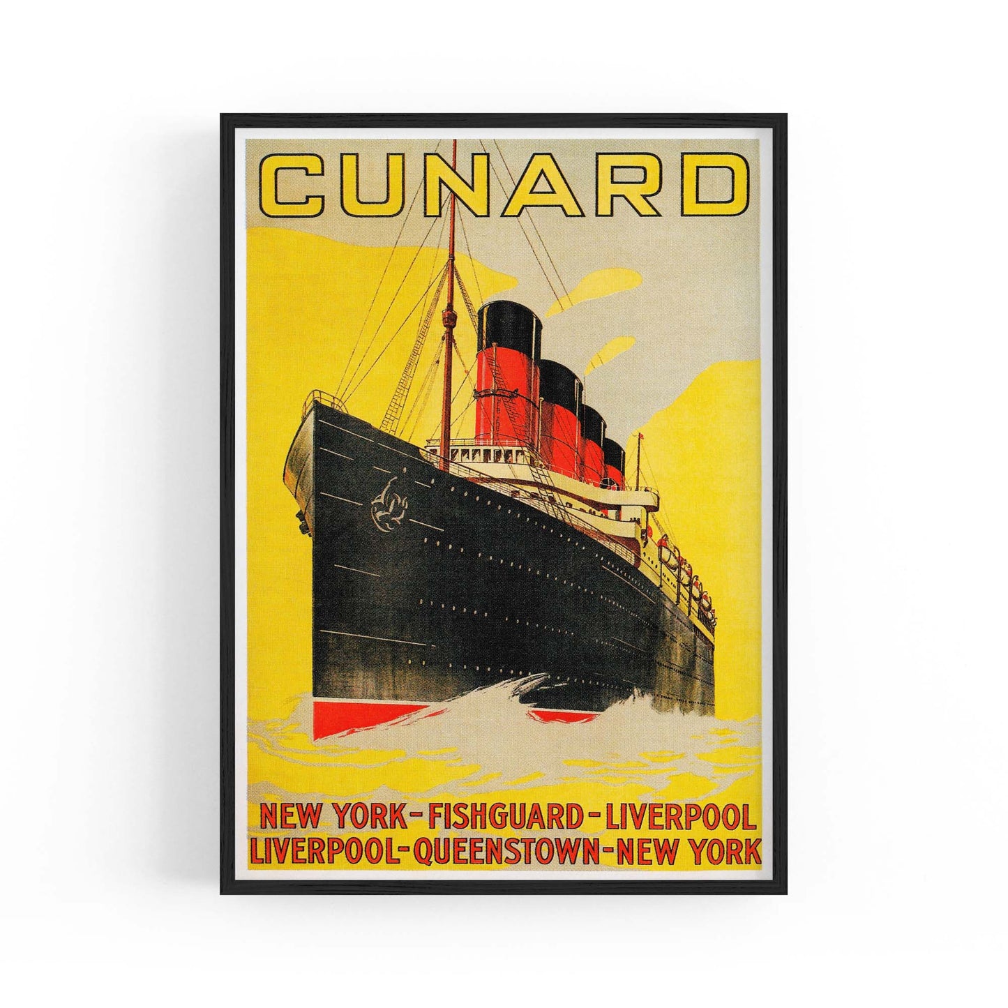 Cunard Line Vintage Shipping Advert Wall Art - The Affordable Art Company